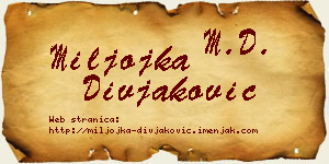 Miljojka Divjaković vizit kartica
